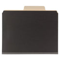 Smead SuperTab Classification Folders, Six SafeSHIELD Fasteners, 2" Expansion, 2 Dividers, Letter Size, Dark Gray, 10/Box (14011)