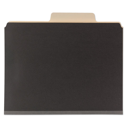 Smead SuperTab Classification Folders, Six SafeSHIELD Fasteners, 2" Expansion, 2 Dividers, Letter Size, Dark Gray, 10/Box (14011)