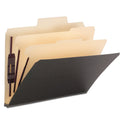 Smead SuperTab Classification Folders, Six SafeSHIELD Fasteners, 2" Expansion, 2 Dividers, Letter Size, Dark Gray, 10/Box (14011)