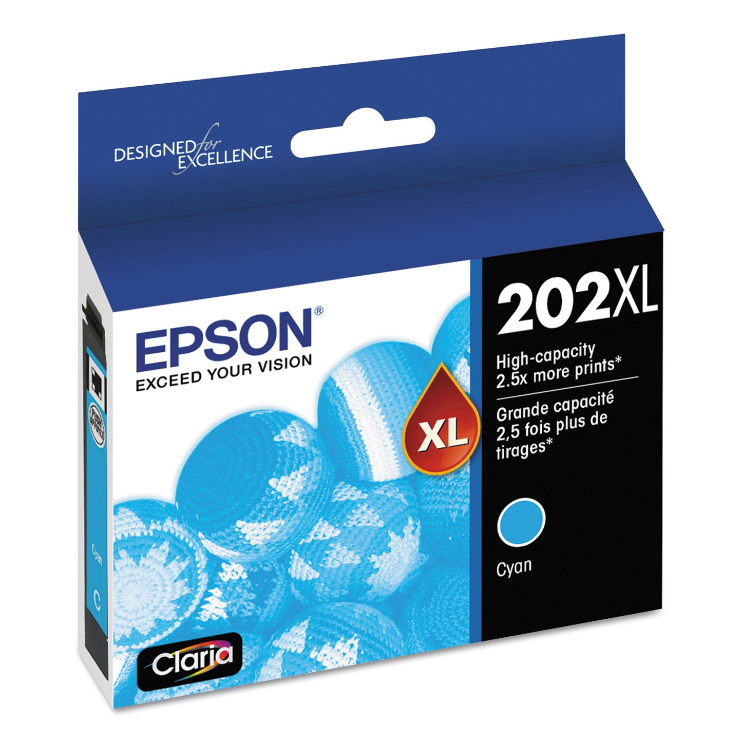Epson T202XL220-S (202XL) Claria High-Yield Ink, 470 Page-Yield, Cyan
