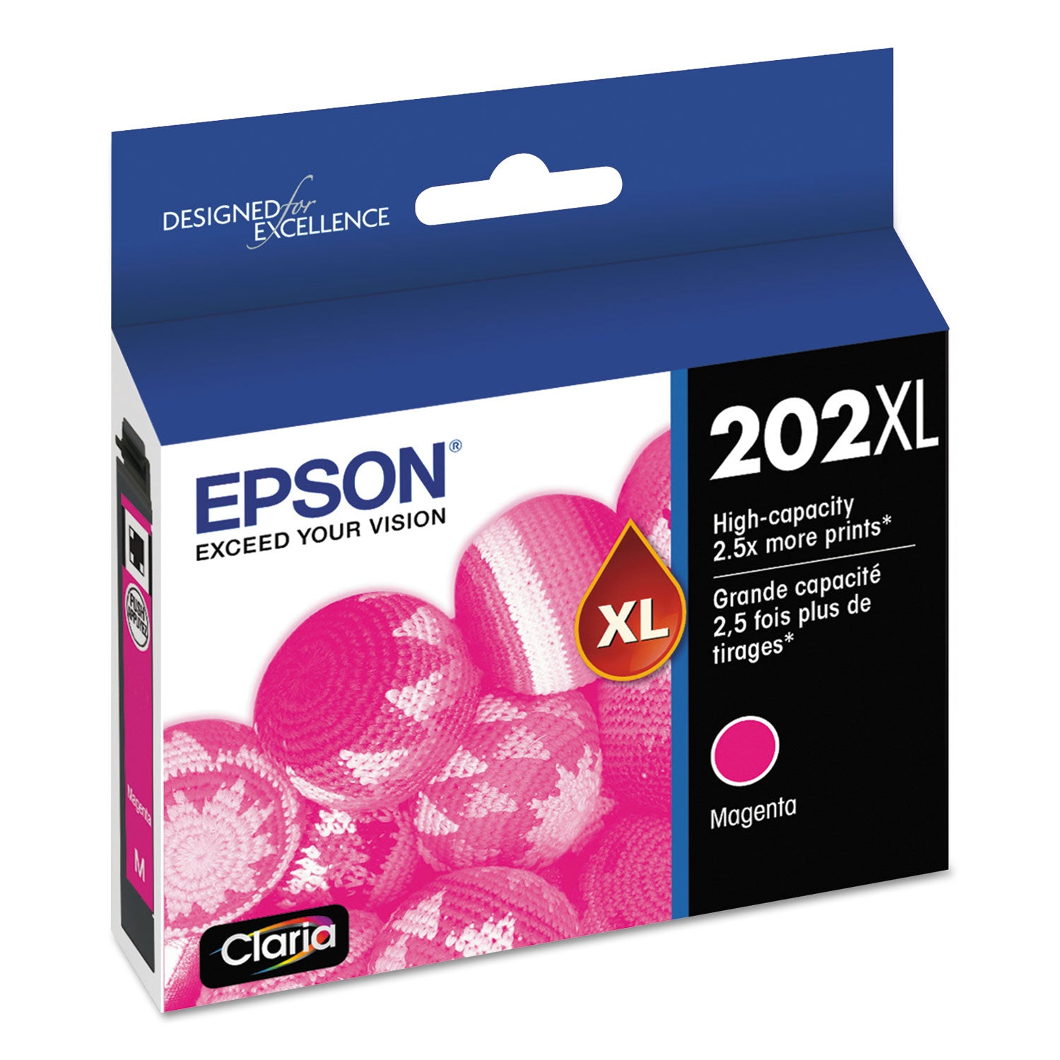 Epson T202XL320-S (202XL) Claria High-Yield Ink, 470 Page-Yield, Magenta