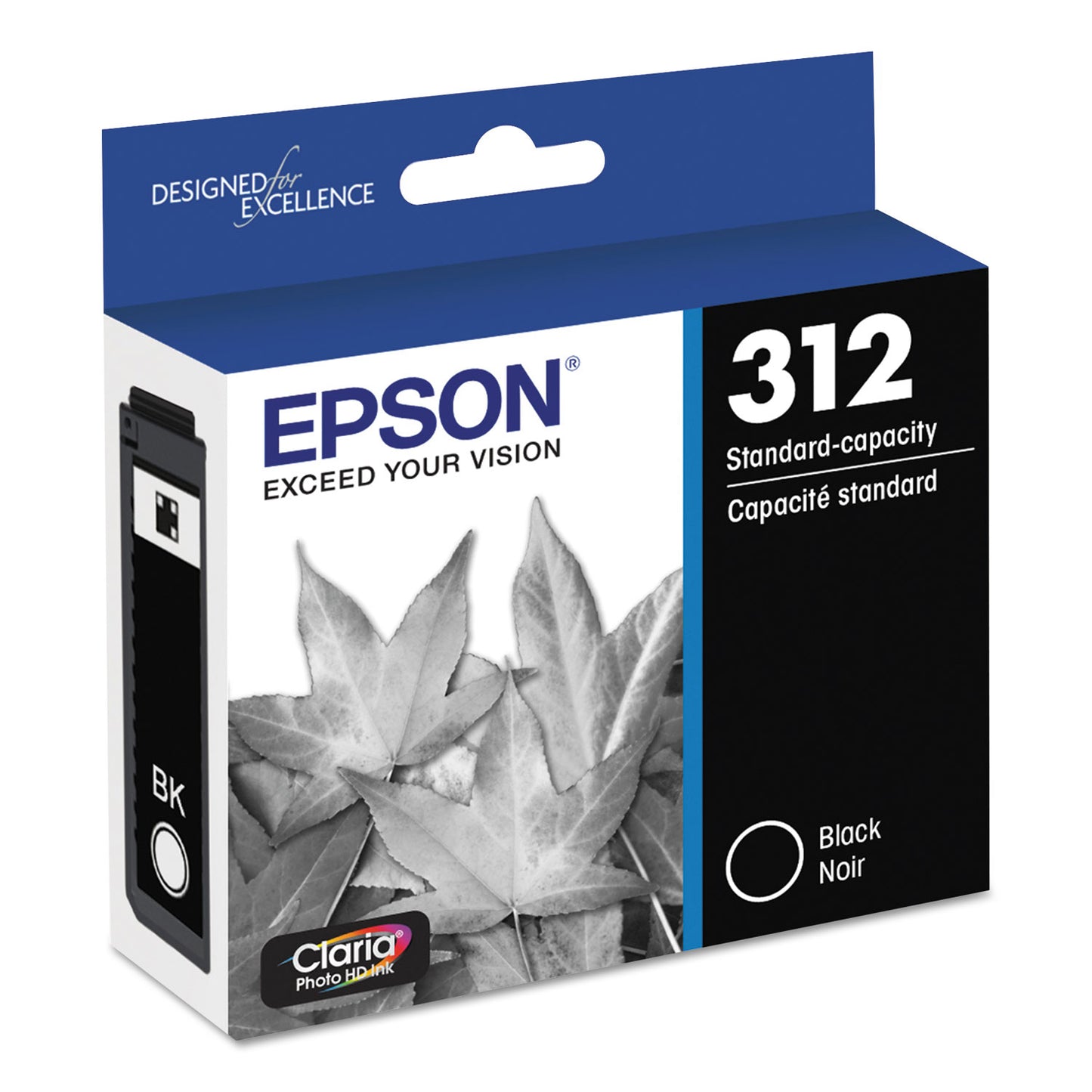 Epson T312120-S (312XL) Claria Ink, 240 Page-Yield, Black