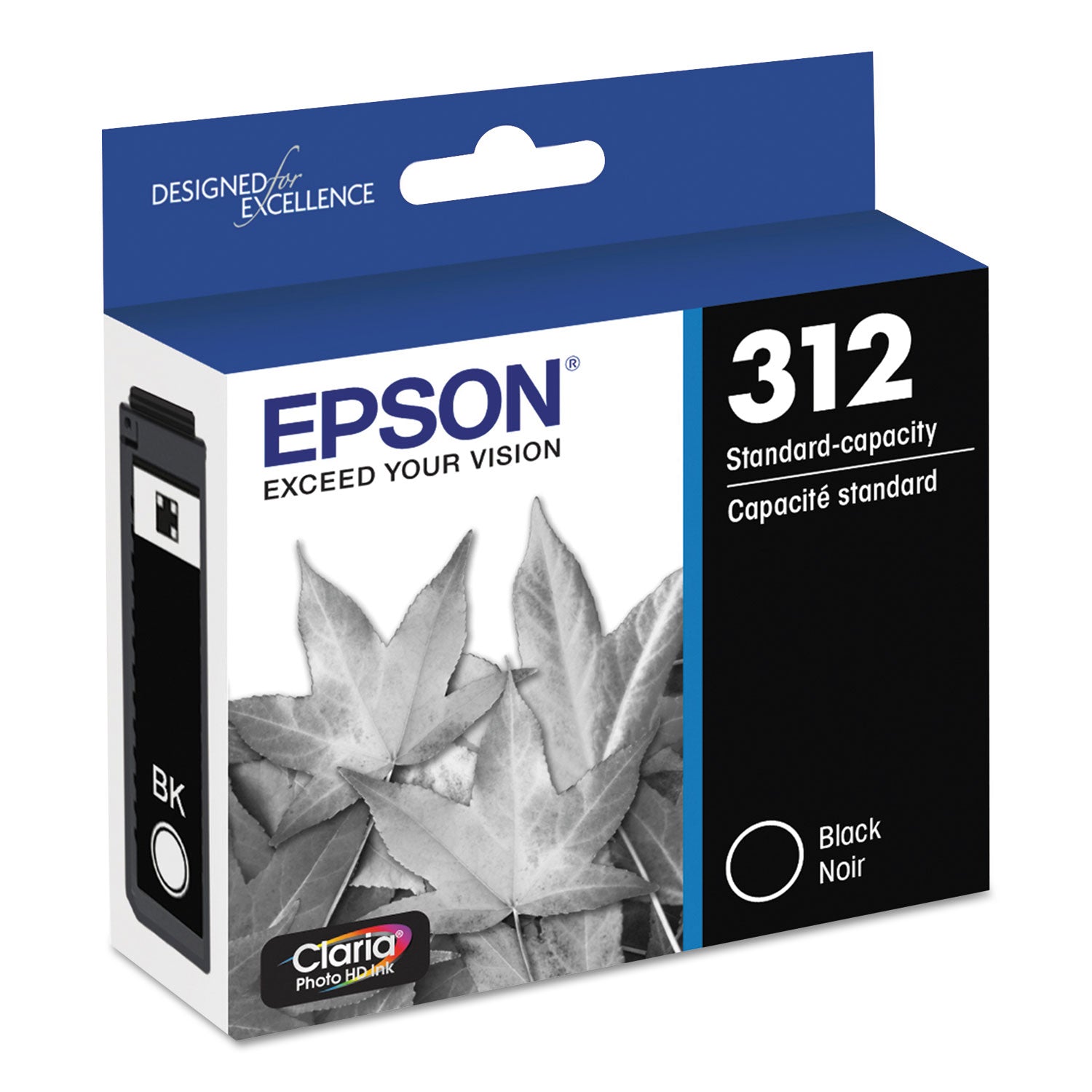 Epson T312120-S (312XL) Claria Ink, 240 Page-Yield, Black