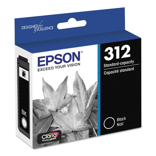 Epson T312120-S (312XL) Claria Ink, 240 Page-Yield, Black