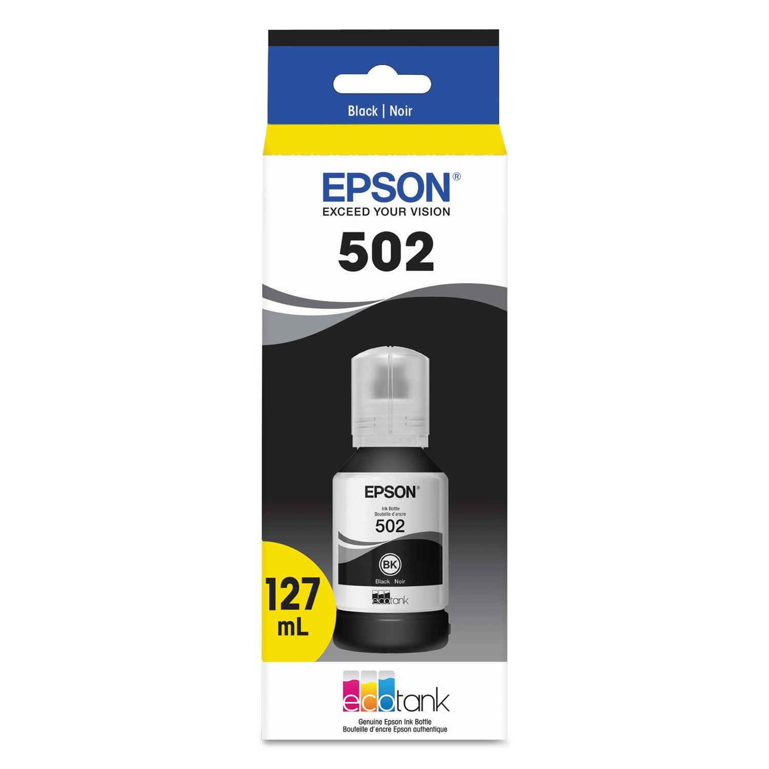 Epson T502120-S (502) Ink, 7,500 Page-Yield, Black