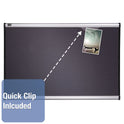 Quartet Prestige Gray Diamond Mesh Bulletin Board, 36 x 24, Gray Surface, Silver Aluminum/Plastic Frame (B443A)