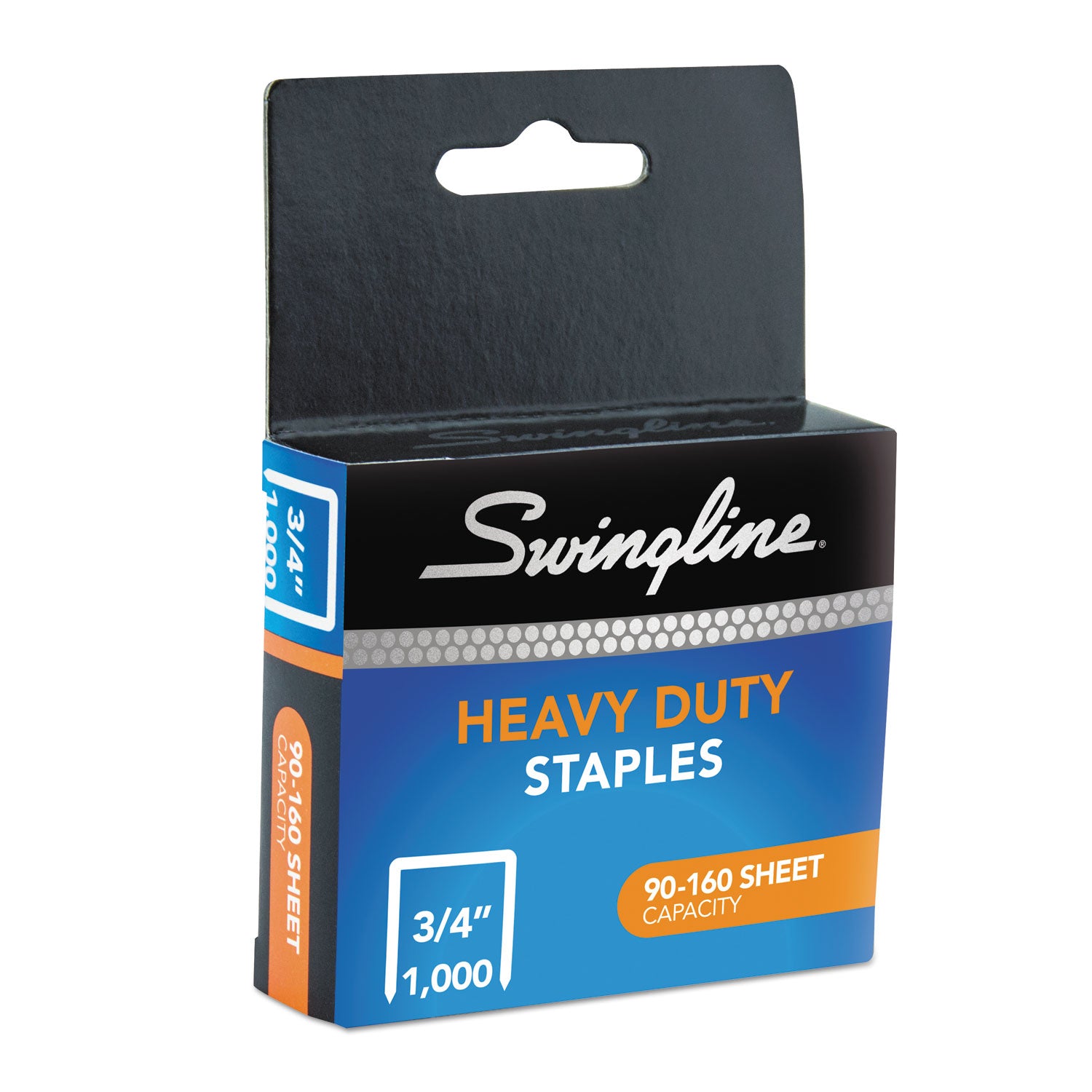 Swingline S.F. 13 Heavy-Duty Staples, 0.75" Leg, 0.5" Crown, Steel, 1,000/Box (35319)