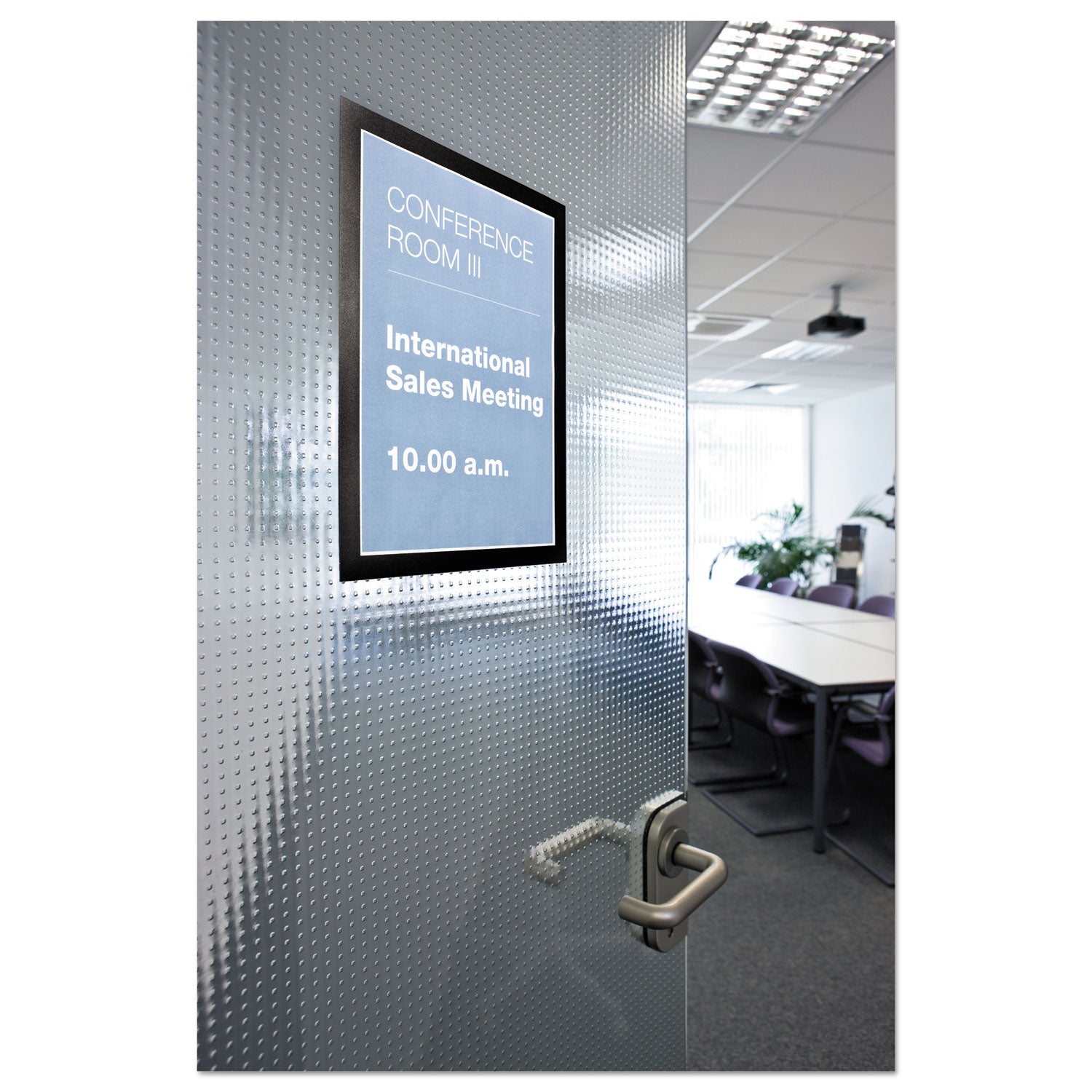 Durable DURAFRAME Sign Holder, 8.5 x 11, Black Frame, 2/Pack (476801)