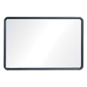 Quartet Contour Dry Erase Board, 24 x 18, Melamine White Surface, Black Plastic Frame (7551)