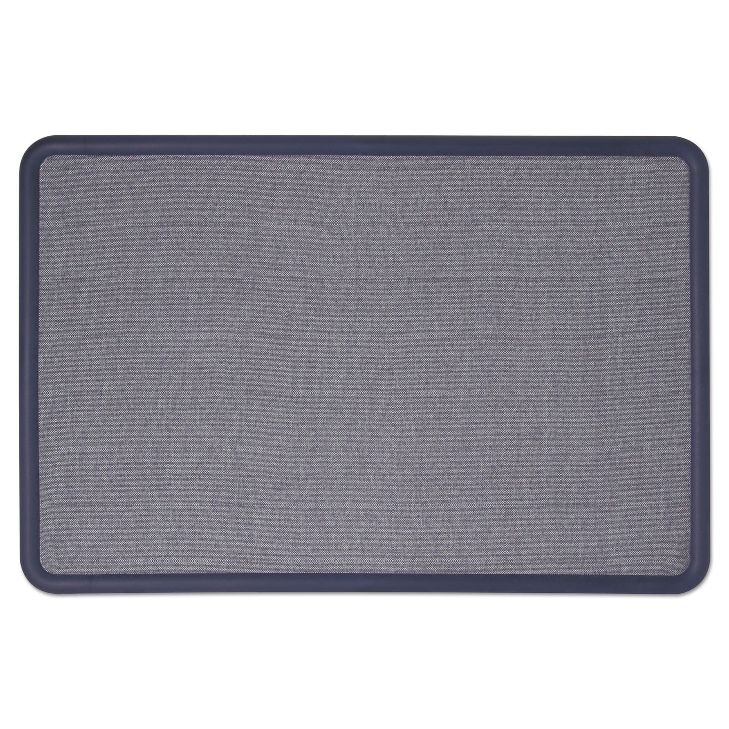 Quartet Contour Fabric Bulletin Board, 36 x 24, Light Blue Surface, Navy Blue Plastic Frame (7693BE)