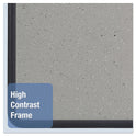 Quartet Contour Granite Board, 36 x 24, Granite Gray Surface, Black Plastic Frame (699370)