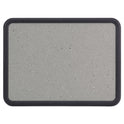 Quartet Contour Granite Board, 36 x 24, Granite Gray Surface, Black Plastic Frame (699370)