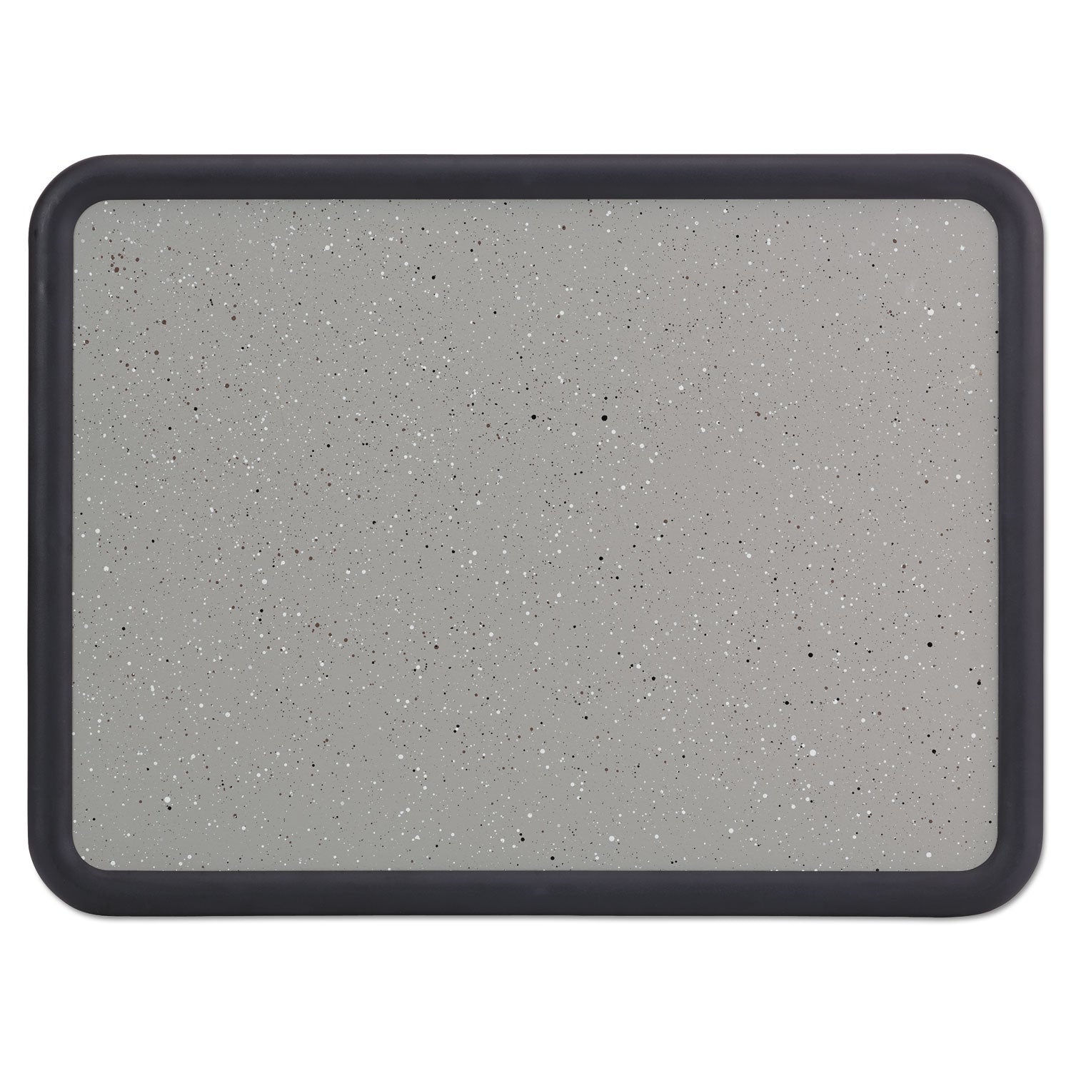 Quartet Contour Granite Board, 36 x 24, Granite Gray Surface, Black Plastic Frame (699370)