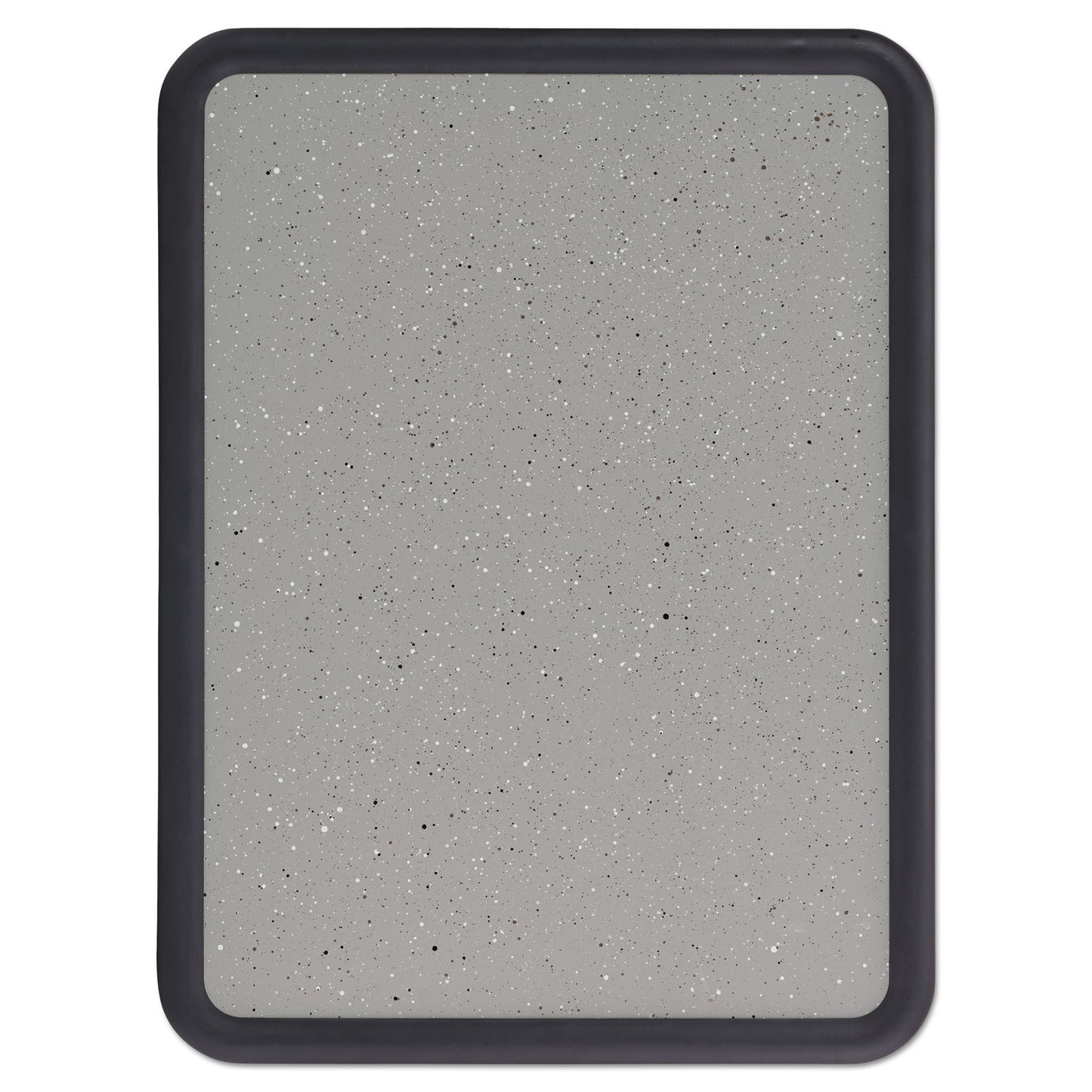 Quartet Contour Granite Board, 36 x 24, Granite Gray Surface, Black Plastic Frame (699370)