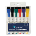 Quartet Low-Odor ReWritables Dry Erase Mini-Marker Set, Fine Bullet Tip, Assorted Classic Colors, 6/Set (51659312)