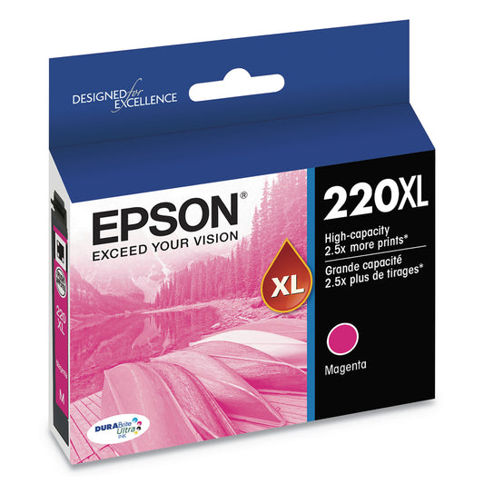 Epson T220XL320-S (220XL) DURABrite Ultra High-Yield Ink, 450 Page-Yield, Magenta