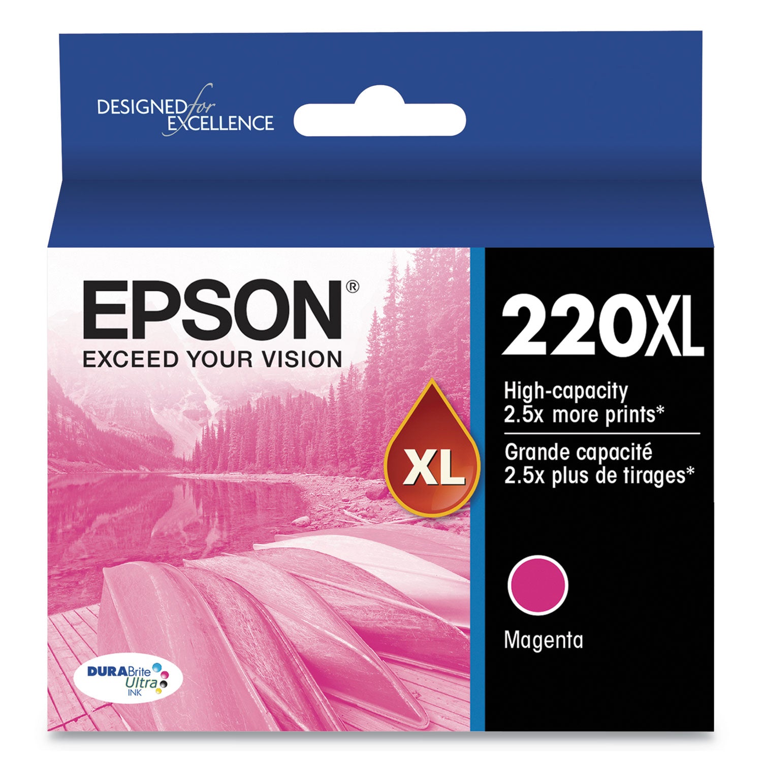 Epson T220XL320-S (220XL) DURABrite Ultra High-Yield Ink, 450 Page-Yield, Magenta