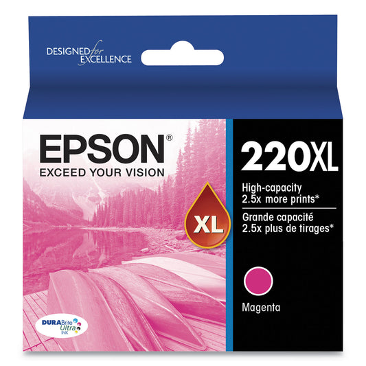 Epson T220XL320-S (220XL) DURABrite Ultra High-Yield Ink, 450 Page-Yield, Magenta