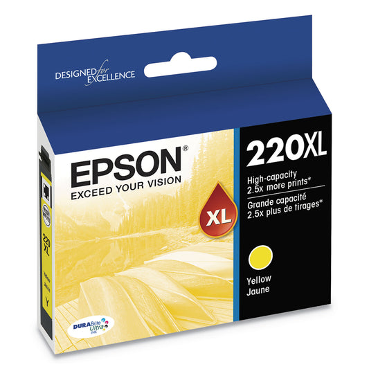 Epson T220XL420-S (220XL) DURABrite Ultra High-Yield Ink, 450 Page-Yield, Yellow