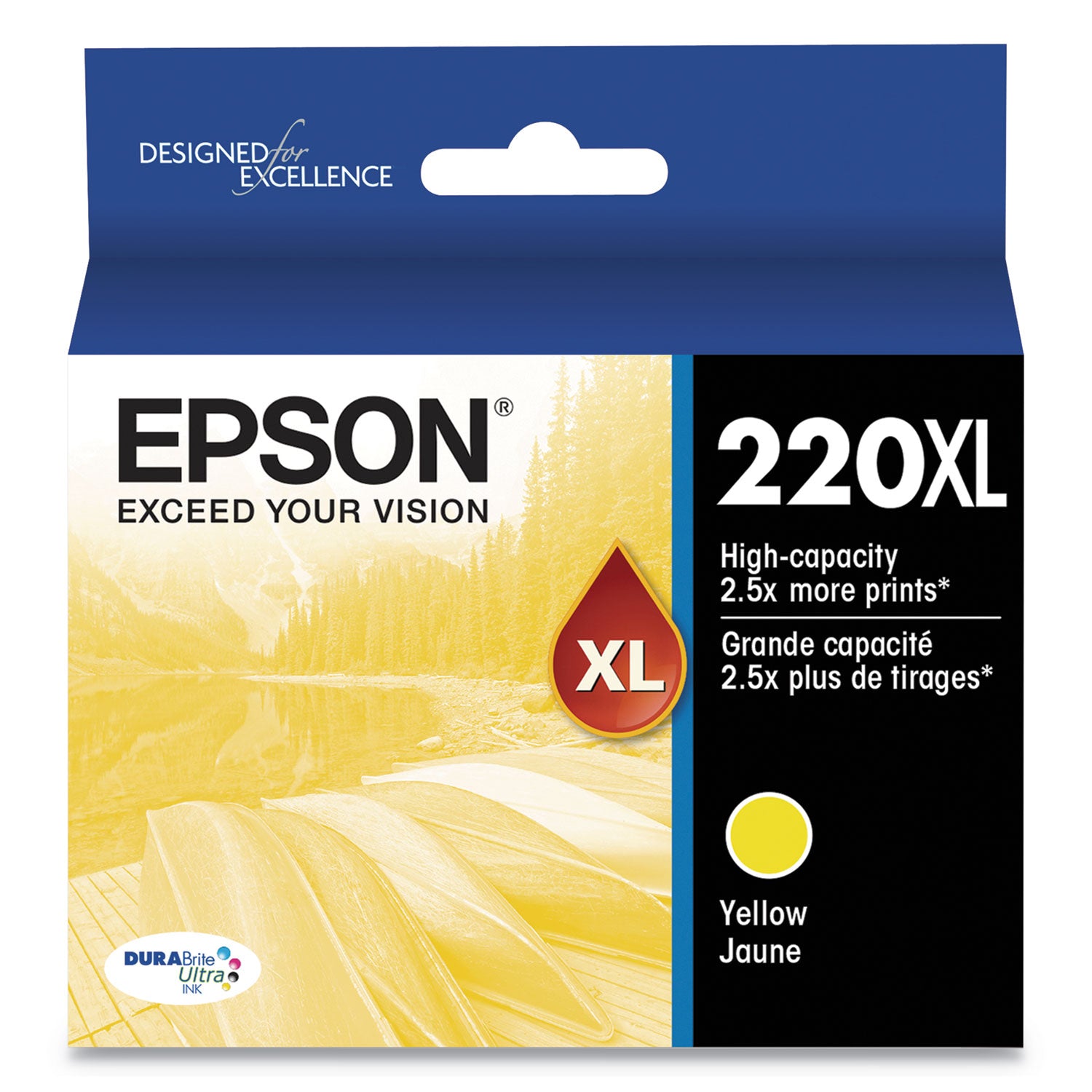 Epson T220XL420-S (220XL) DURABrite Ultra High-Yield Ink, 450 Page-Yield, Yellow