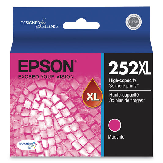 Epson T252XL320-S (252XL) DURABrite Ultra High-Yield Ink, 1,100 Page-Yield, Magenta