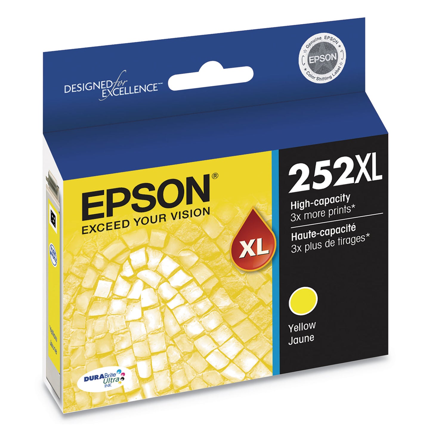 Epson T252XL420-S (252XL) DURABrite Ultra High-Yield Ink, 1,100 Page-Yield, Yellow