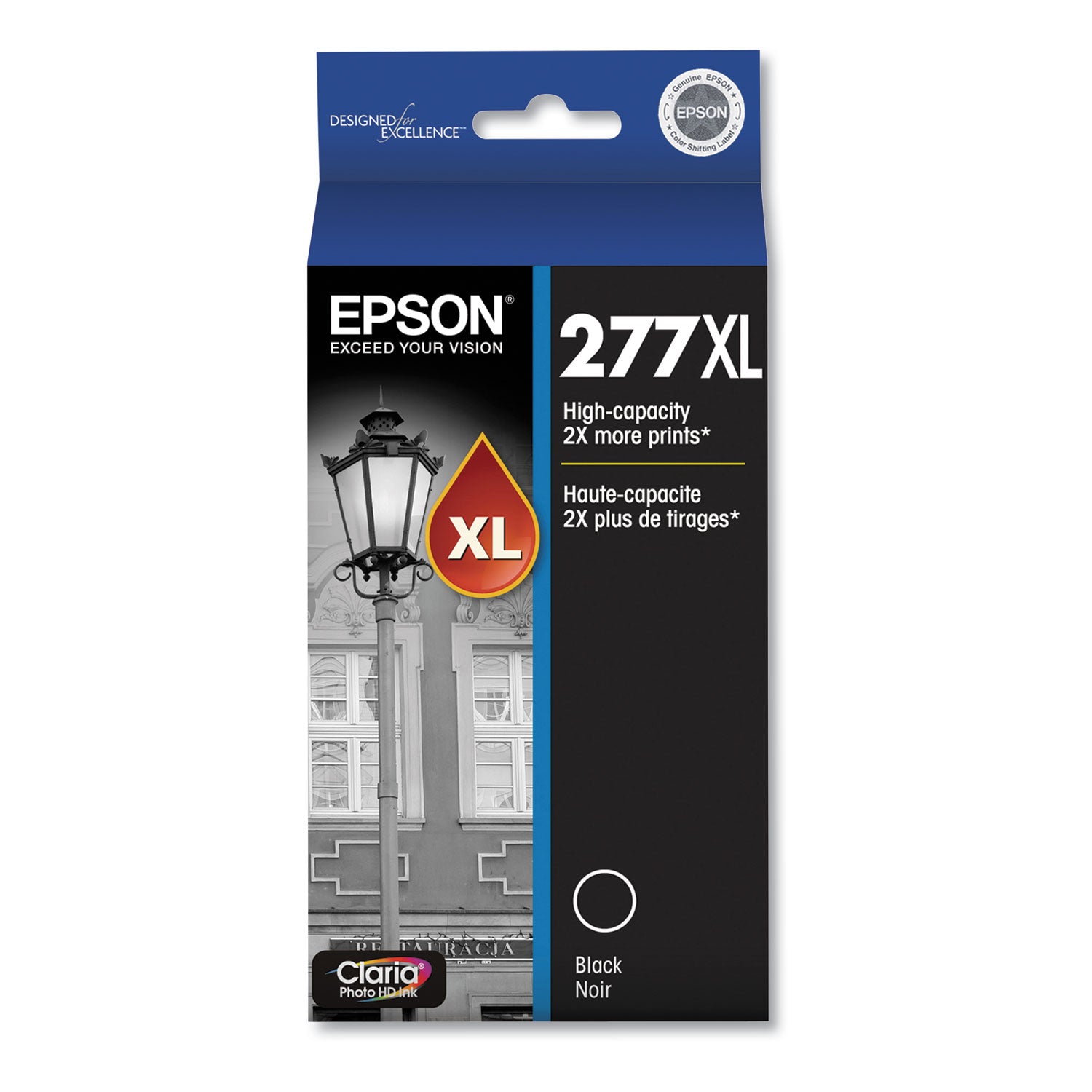 Epson T277XL120-S (277XL) Claria High-Yield Ink, 500 Page-Yield, Black