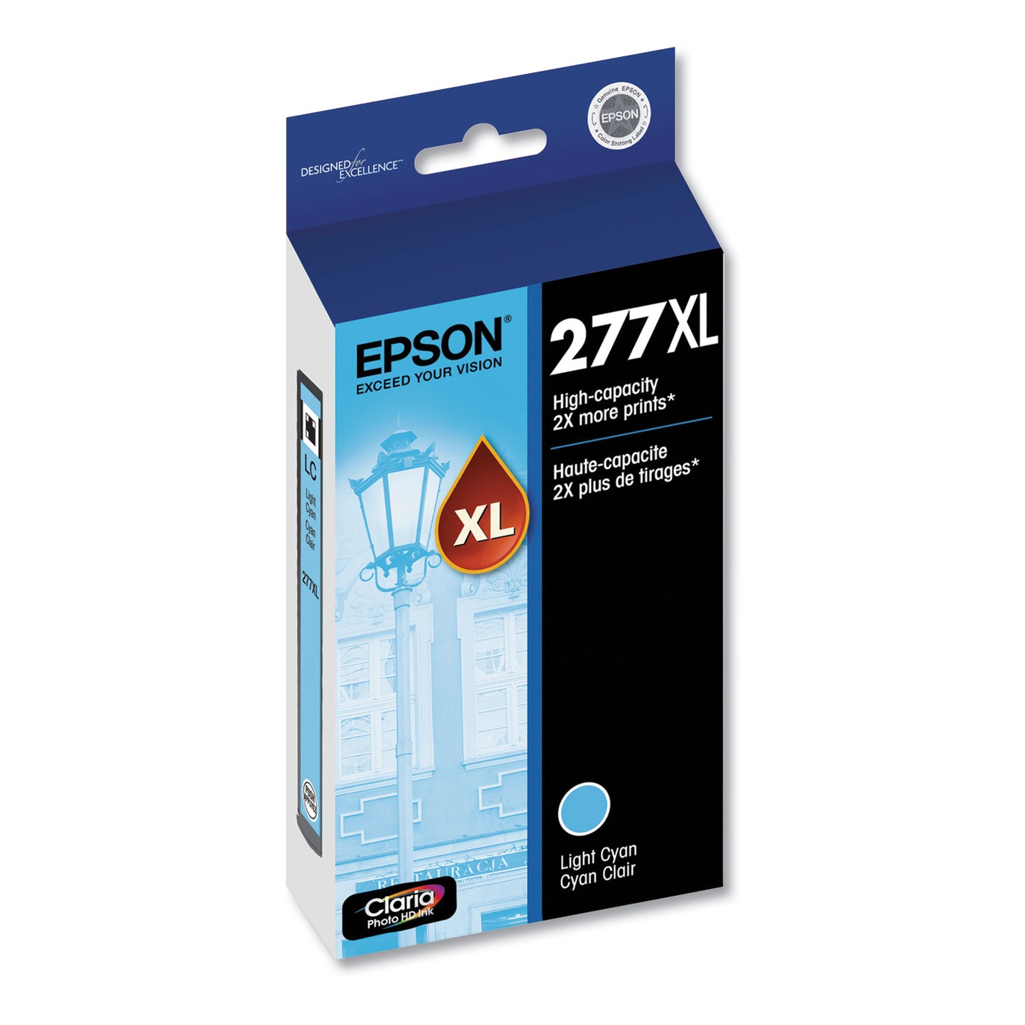 Epson T277XL520-S (277XL) Claria High-Yield Ink, 740 Page-Yield, Light Cyan