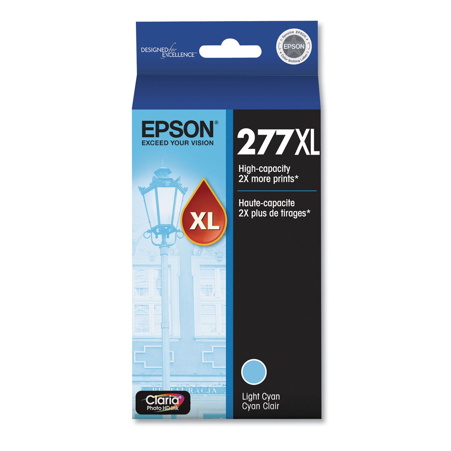 Epson T277XL520-S (277XL) Claria High-Yield Ink, 740 Page-Yield, Light Cyan