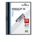 Durable DuraClip Report Cover, Clip Fastener, 8.5 x 11,  Clear/Graphite, 25/Box (220357)