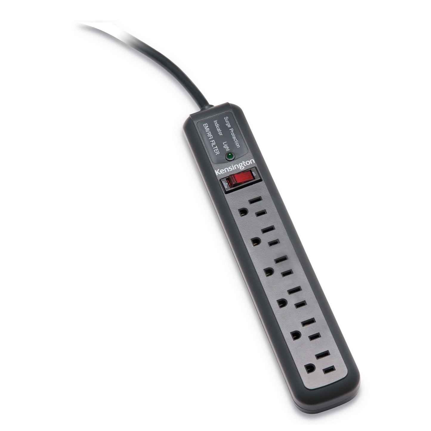 Kensington Guardian Surge Protector, 6 AC Outlets, 15 ft Cord, 540 J, Gray (38215)