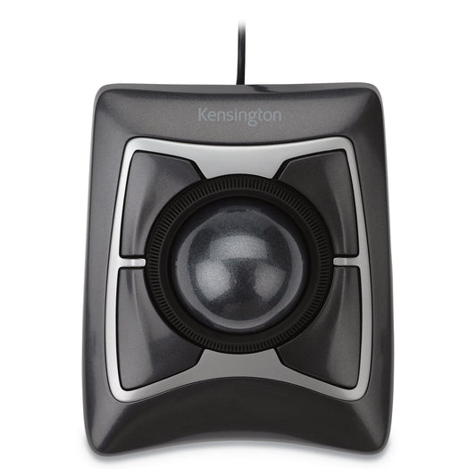 Kensington Expert Mouse Trackball, USB 2.0, Left/Right Hand Use, Black/Silver (64325)