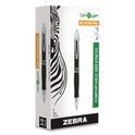 Zebra Sarasa Dry X10 Gel Pen, Retractable, Medium 0.7 mm, Black Ink, Black/Silver Barrel, 12/Pack (42610)