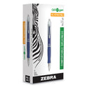 Zebra Sarasa Dry X10 Gel Pen, Retractable, Medium 0.7 mm, Blue Ink, Blue/Silver Barrel, 12/Pack (42620)