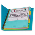 C-Line Index Dividers with Multi-Pockets, 5-Tab, 11.5 x 10, Assorted, 1 Set (07650)