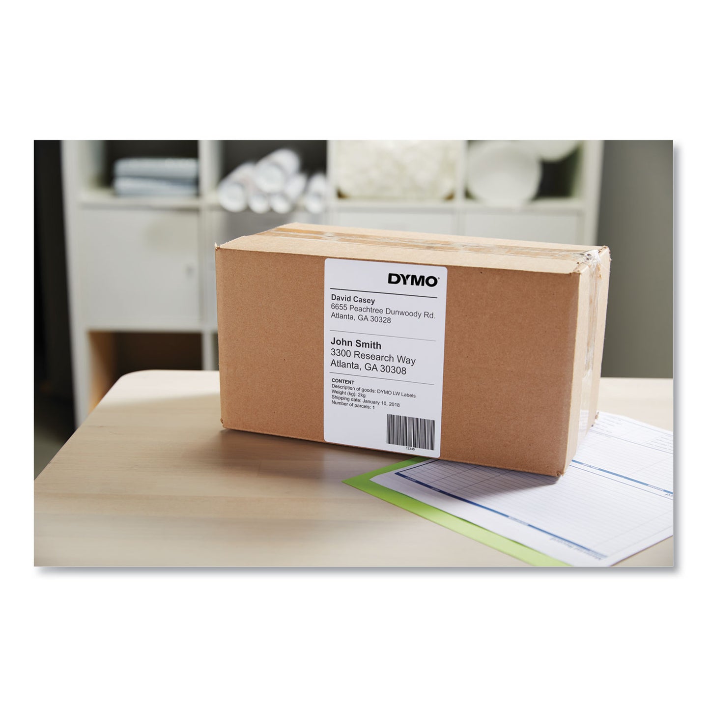 DYMO LW Extra-Large Shipping Labels, 4" x 6", White, 220 Labels/Roll, 5 Rolls/Pack (2026404)