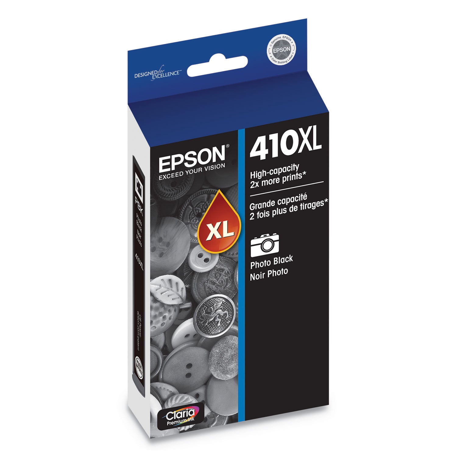 Epson T410XL120-S (410XL) Claria High-Yield Photo Ink, 500 Page-Yield, Black