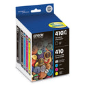 Epson T410XL-BCS (410XL) Claria High-Yield Ink, 650 Page-Yield, Black/Cyan/Magenta/Yellow