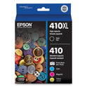Epson T410XL-BCS (410XL) Claria High-Yield Ink, 650 Page-Yield, Black/Cyan/Magenta/Yellow