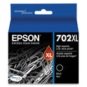 Epson T702XL120-S (702XL) DURABrite Ultra High-Yield Ink, 1,100 Page-Yield, Black