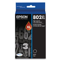 Epson T802XL120-S (802XL) DURABrite Ultra High-Yield Ink, 2,600 Page-Yield, Black