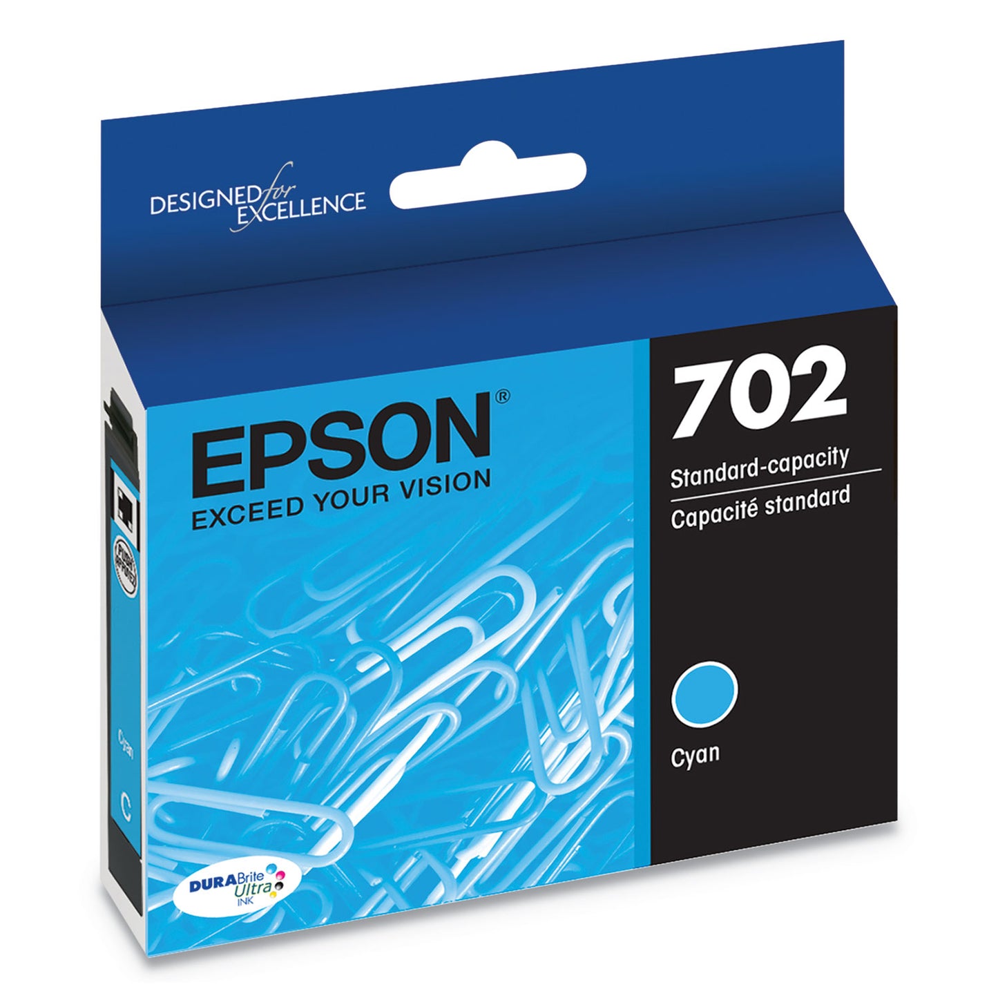 Epson T702220-S (702) DURABrite Ultra Ink, 300 Page-Yield, Cyan