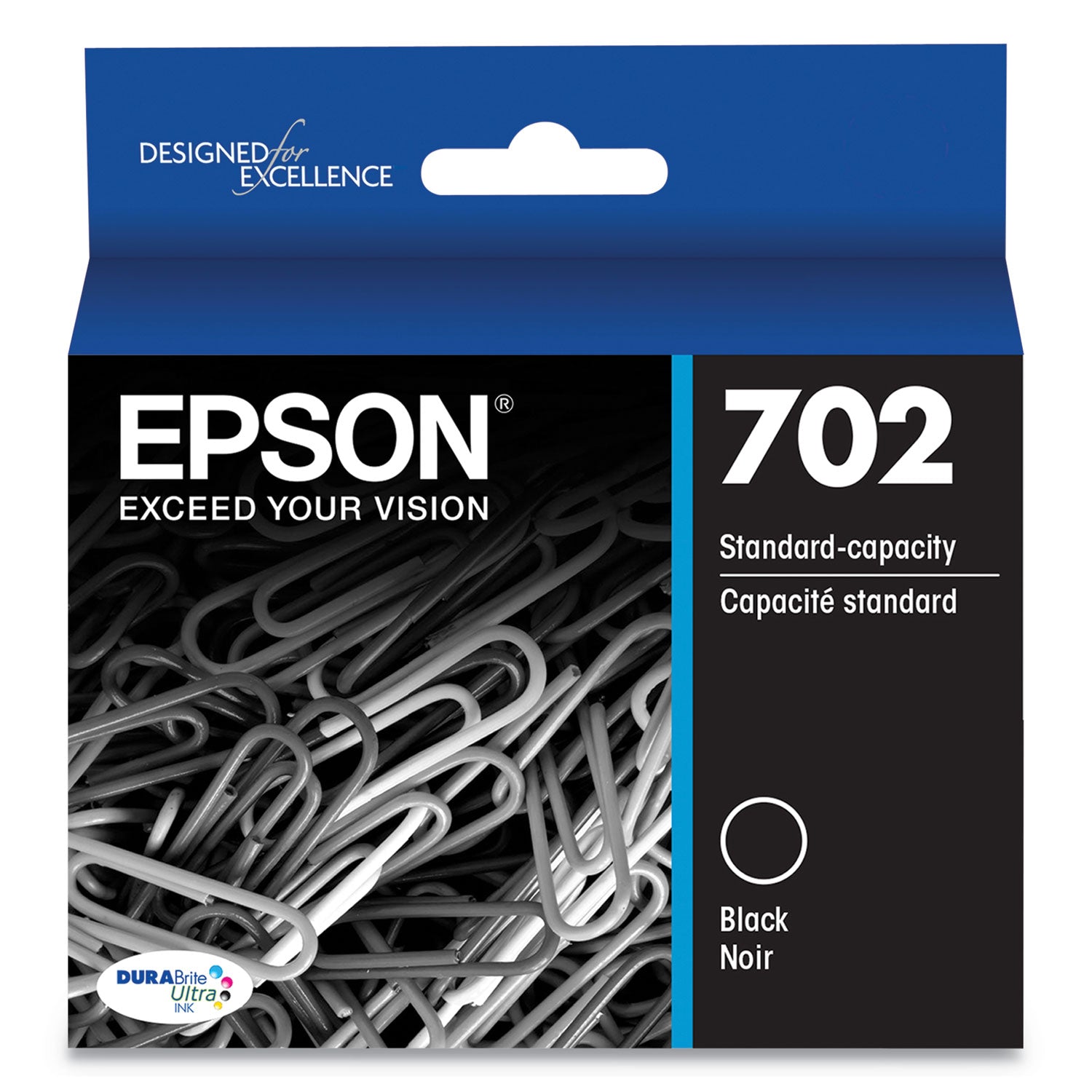 Epson T702120-S (702) DURABrite Ultra Ink, 350 Page-Yield, Black