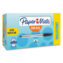 Paper Mate InkJoy 50ST Ballpoint Pen, Stick, Medium 1 mm, Black Ink, Clear Barrel, Dozen (2013154)