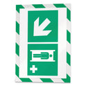 Durable DURAFRAME Security Magnetic Sign Holder, 8.5 x 11, Green/White Frame, 2/Pack (4772131)