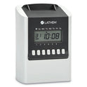 Lathem 700E Calculating Time Clock, Digital Display, White