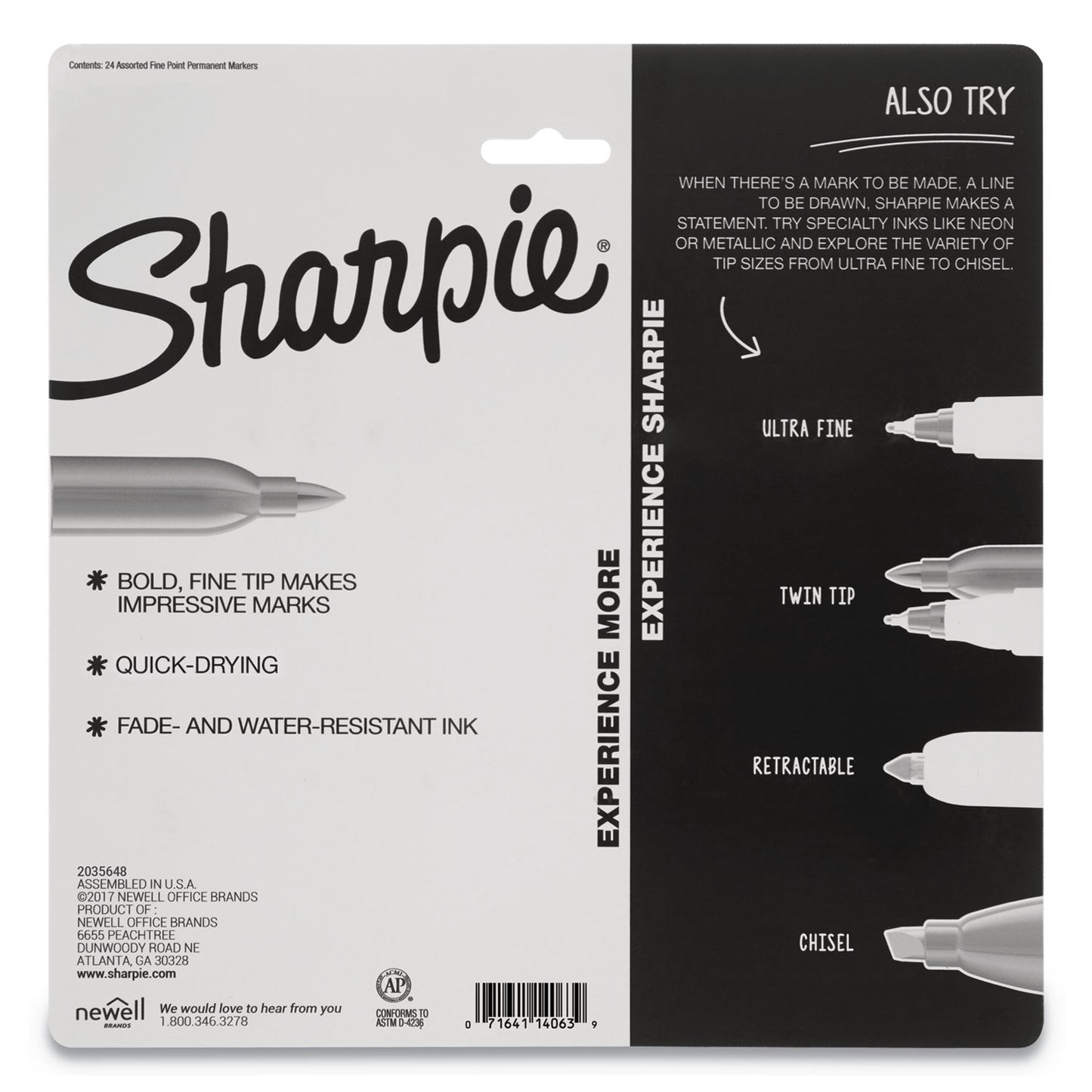 Sharpie Cosmic Color Permanent Markers, Medium Bullet Tip, Assorted Cosmic Colors, 24/Pack (2033573)
