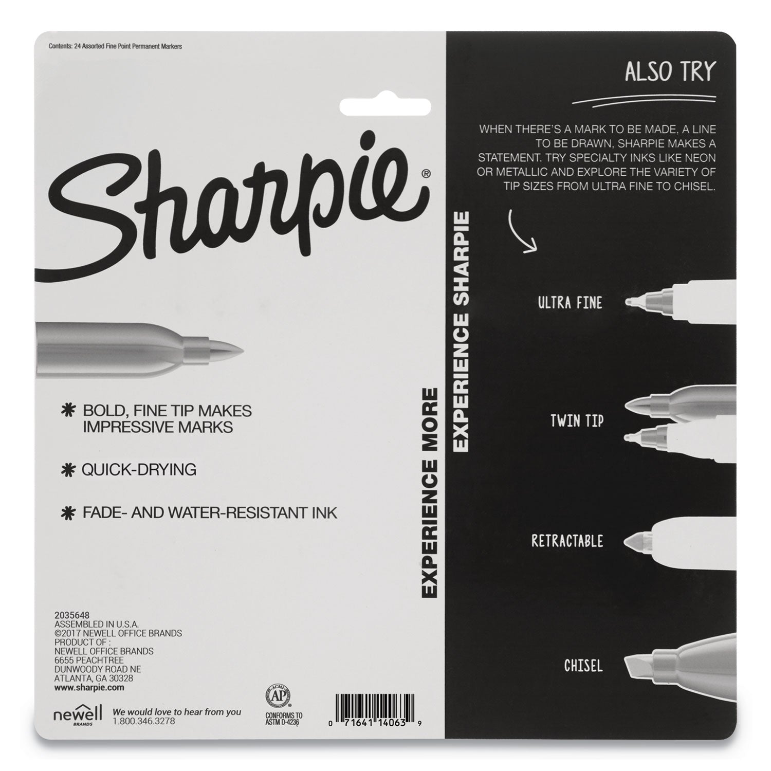 Sharpie Cosmic Color Permanent Markers, Medium Bullet Tip, Assorted Cosmic Colors, 24/Pack (2033573)