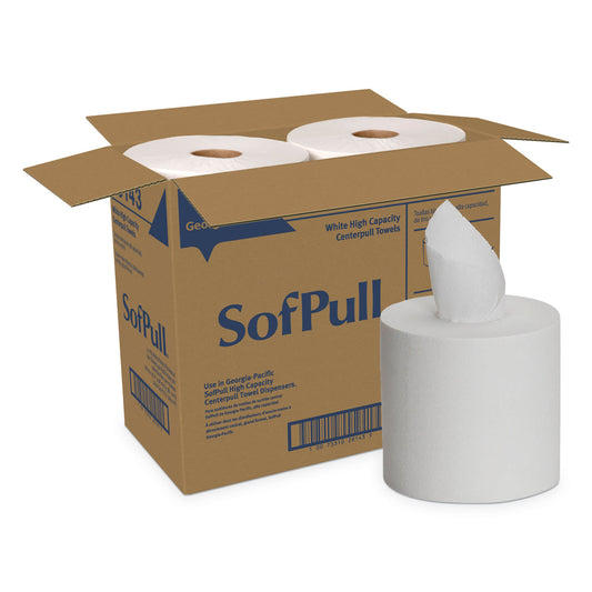 Georgia Pacific Professional SofPull Perforated Paper Towel, 1-Ply, 7.8 x 15, White, 560/Roll, 4 Rolls/Carton (28143)