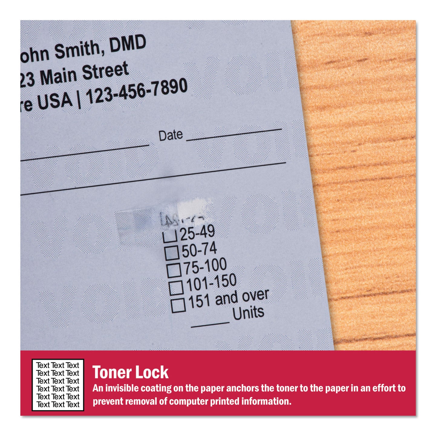 DocuGard Medical Security Papers, 24 lb Bond Weight, 8.5 x 11, Blue, 500/Ream (04543)